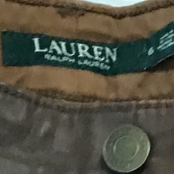 Lauren Ralph Lauren Brown Wax Coated Skinny Jeans Size 6 - Picture 7 of 9